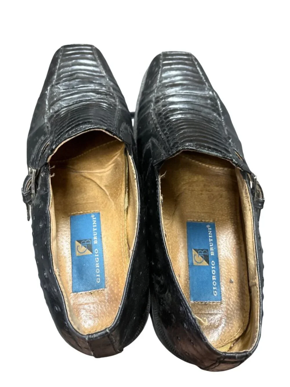 Giorgio Brutini mens brown leather monk strap dress shoes sz 9M SKU 10-553